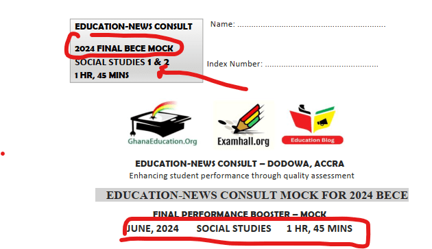 2024 BECE Social Studies Final Mock Questions