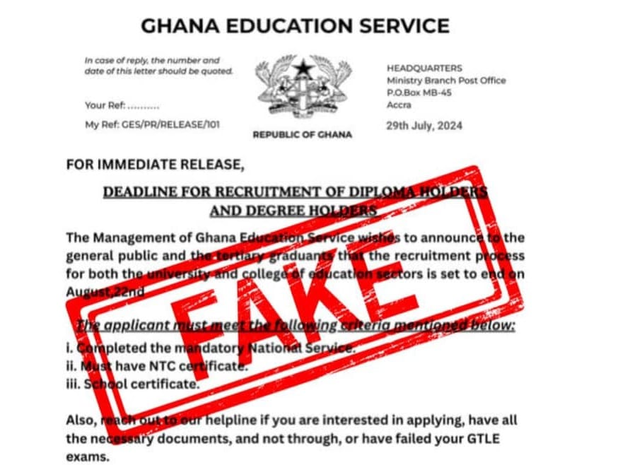 GES Recruitment Deadline for University and Diploma Graduates Announced (Facts Checked)