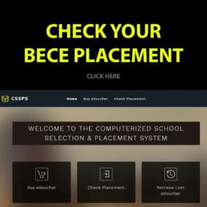 How To Check 2024 BECE School Placement On CSSPS Portal