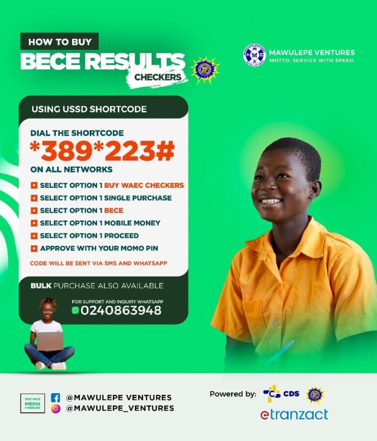 Buy 2024 BECE Results Checkers With Yam Phone & Short Code