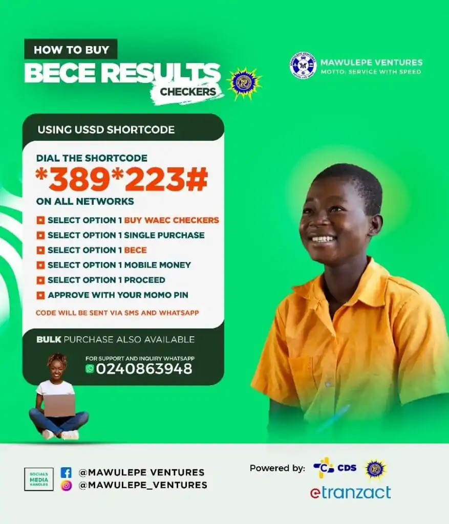 Simple Guide to Buy 2024 BECE Result Checker Via Momo and Online
