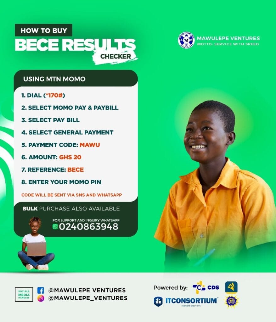 Simple Guide to Buy 2024 BECE Result Checker Via Momo and Online