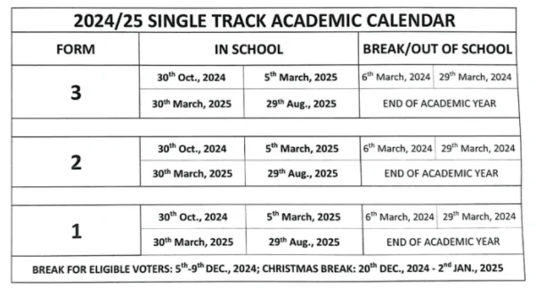 2024-2025 Academic Calendar